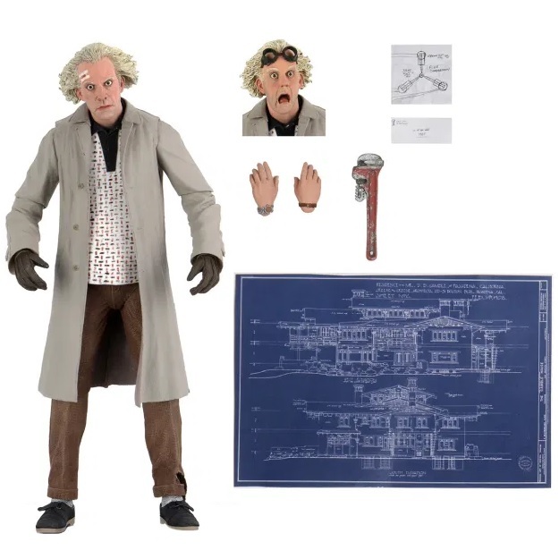 Neca Ultimate Action Figure 7" Doc Emmett Brown Back To The Future Ritorno Al Futuro - immagine 2