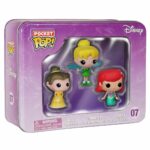 Funko POP! Pocket Vinyl Figure Belle Trilly Tinkerbell Ariel 3 Pack Tin The Beauty And The Beast - Peter Pan - Little Mermaid Disney - 07