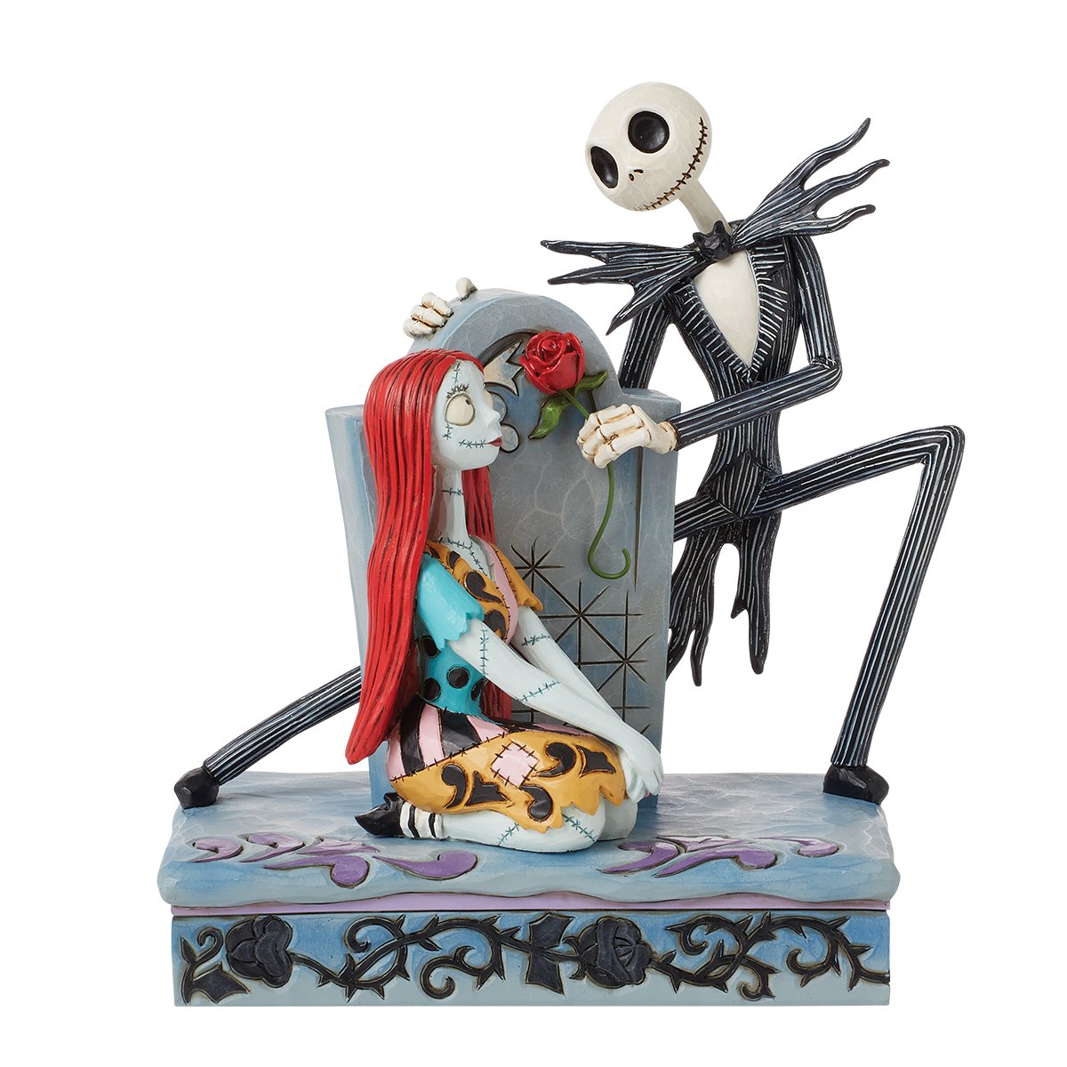 Enesco Disney Jack Skellington & Sally Gravestone Nightmare Before Christmas Jim Shore 6016594