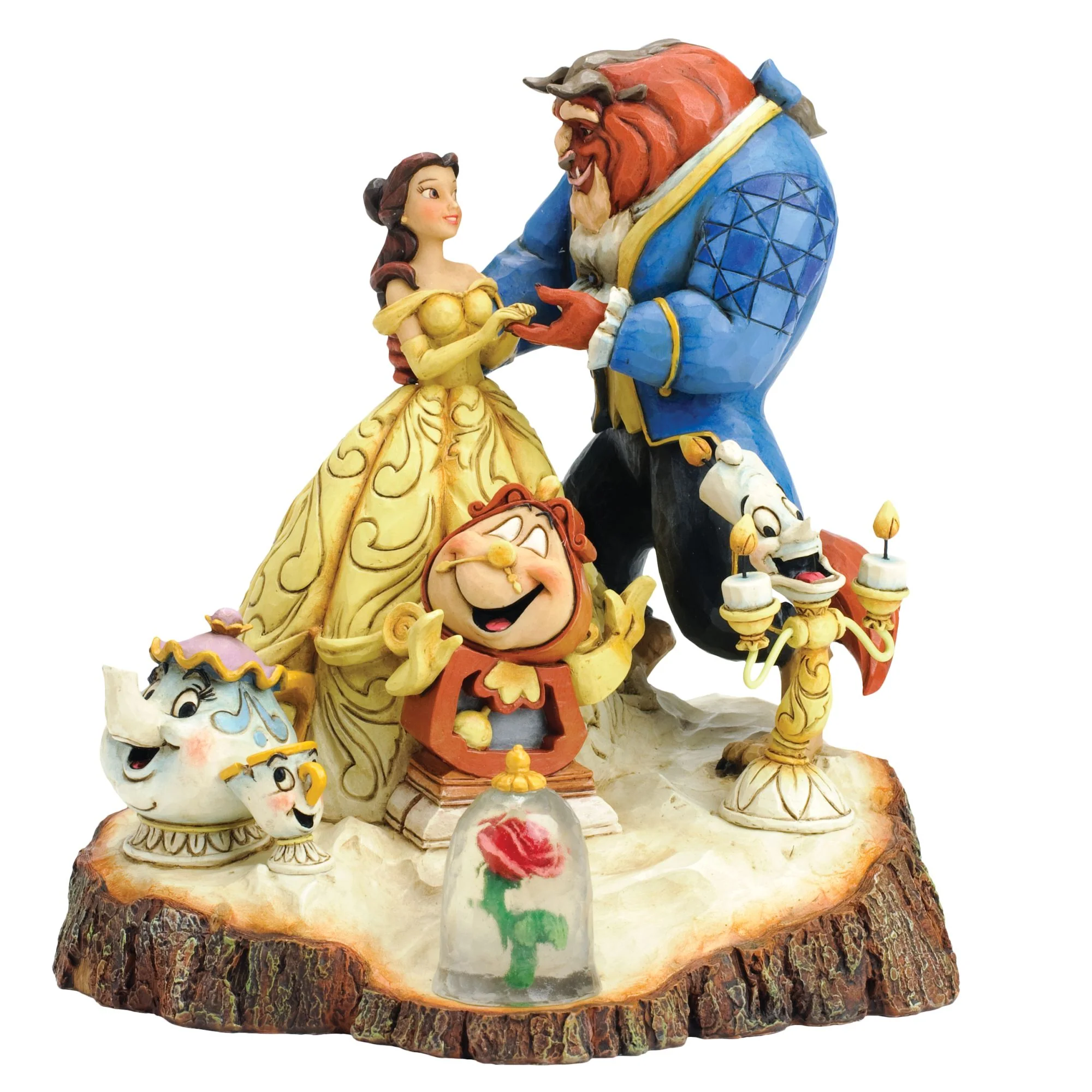 Jim Shore Disney Traditions Beauty and the Beast Figurine Carved by Heart 4031487