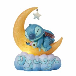 Jim Shore Disney Traditions Stitch & Scrump on Moon Figurine Sweet Dreams 6016334 LED