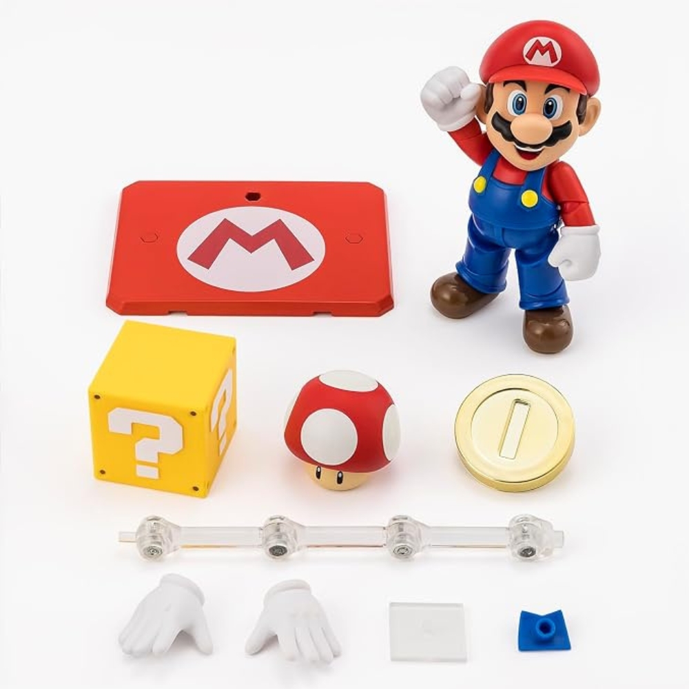 S.H.Figuarts Mario - Action Figure Snodabile Super Mario Bros. (Bandai Namco) - immagine 2