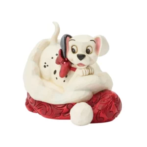 Jim Shore Disney Traditions 6018719 - 101 Dalmatians Santa Hat Miniature Figurine 8 cm
