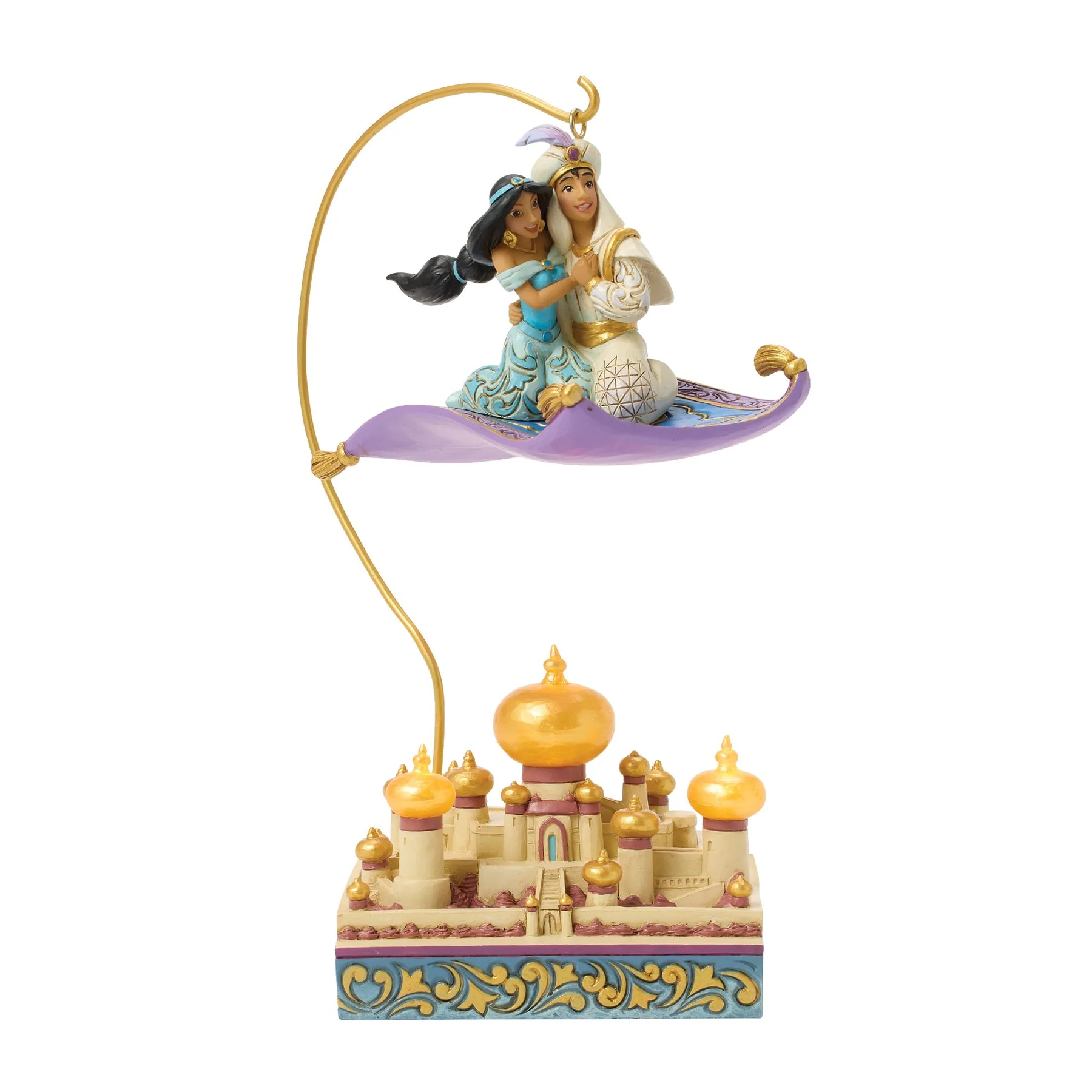 Jim Shore Disney Traditions 6018727 - Aladdin & Jasmine Magic Carpet "Magic in the Moonlight" LED Figurine 22 cm