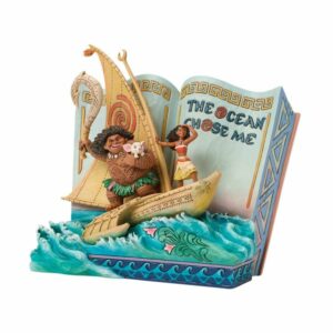 Jim Shore Disney Traditions 6018928 - Moana "The Ocean Chose Me" Storybook Figurine 18 cm